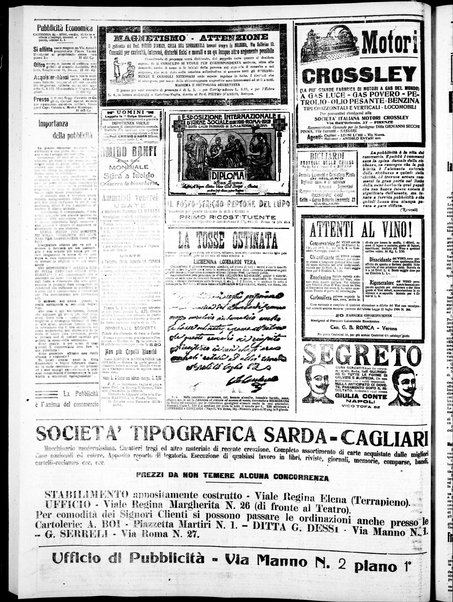L'unione sarda : giornale settimanale, politico, amministrativo, letterario