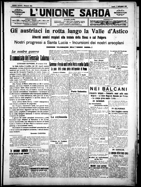 L'unione sarda : giornale settimanale, politico, amministrativo, letterario