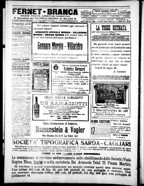 L'unione sarda : giornale settimanale, politico, amministrativo, letterario