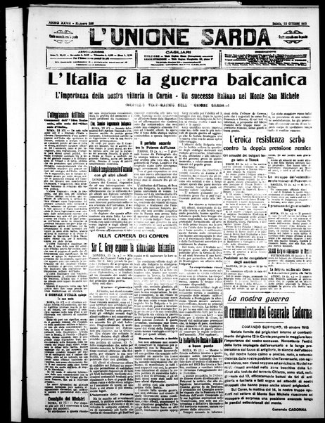 L'unione sarda : giornale settimanale, politico, amministrativo, letterario