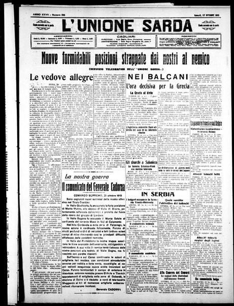 L'unione sarda : giornale settimanale, politico, amministrativo, letterario