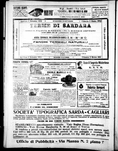 L'unione sarda : giornale settimanale, politico, amministrativo, letterario