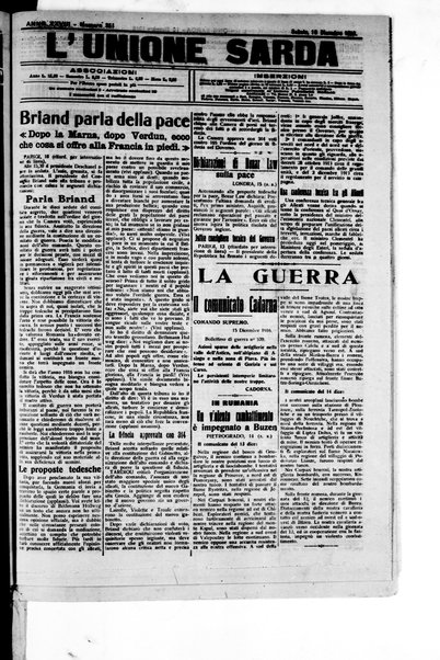 L'unione sarda : giornale settimanale, politico, amministrativo, letterario