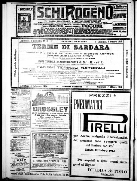 L'unione sarda : giornale settimanale, politico, amministrativo, letterario