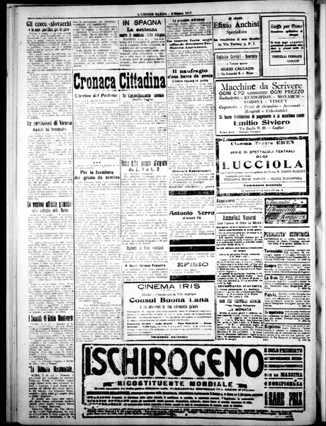 L'unione sarda : giornale settimanale, politico, amministrativo, letterario