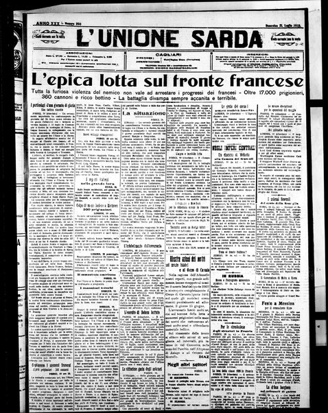 L'unione sarda : giornale settimanale, politico, amministrativo, letterario