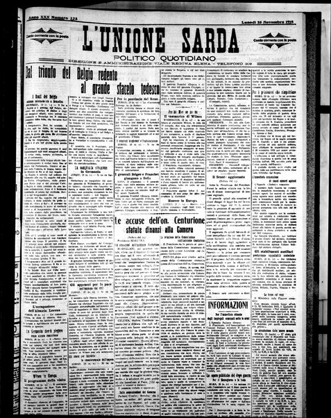 L'unione sarda : giornale settimanale, politico, amministrativo, letterario