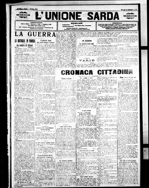 L'unione sarda : giornale settimanale, politico, amministrativo, letterario