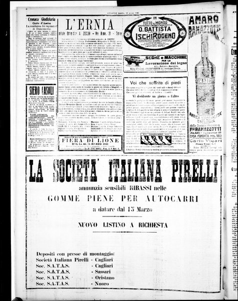 L'unione sarda : giornale settimanale, politico, amministrativo, letterario