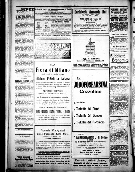 L'unione sarda : giornale settimanale, politico, amministrativo, letterario