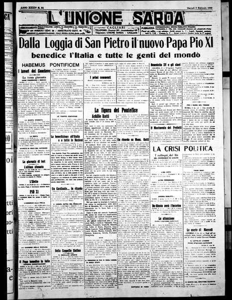 L'unione sarda : giornale settimanale, politico, amministrativo, letterario