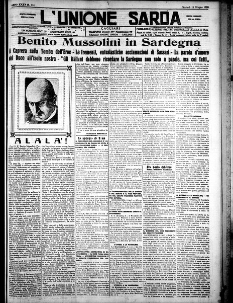 L'unione sarda : giornale settimanale, politico, amministrativo, letterario