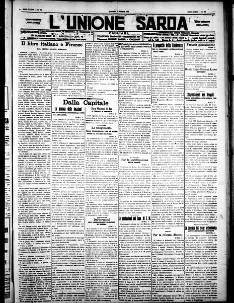 L'unione sarda : giornale settimanale, politico, amministrativo, letterario