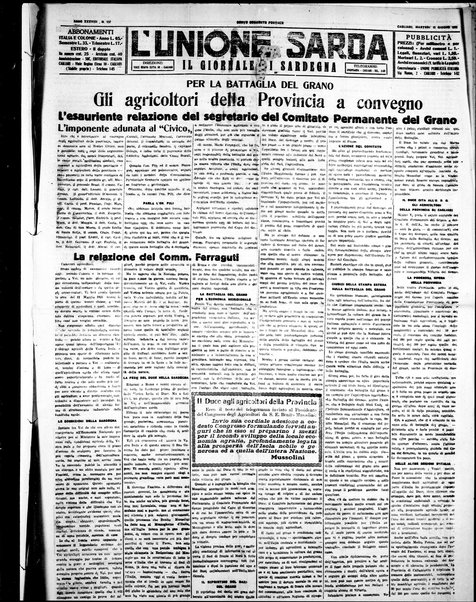 L'unione sarda : giornale settimanale, politico, amministrativo, letterario