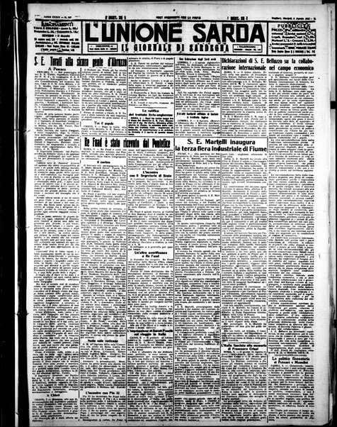 L'unione sarda : giornale settimanale, politico, amministrativo, letterario