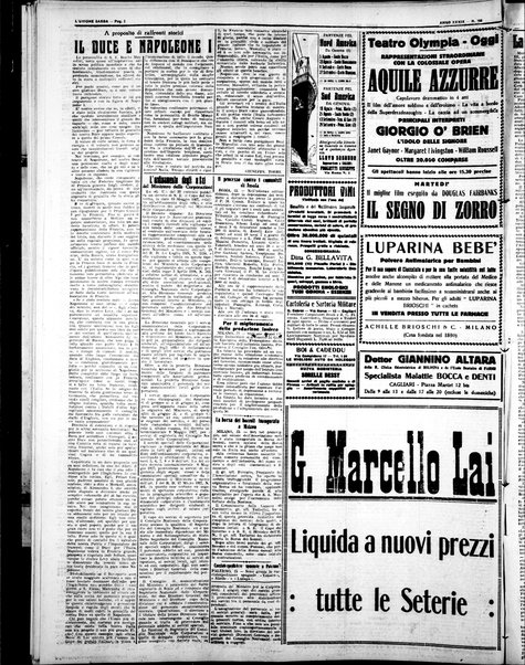 L'unione sarda : giornale settimanale, politico, amministrativo, letterario