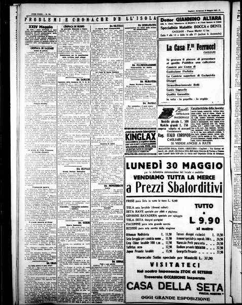 L'unione sarda : giornale settimanale, politico, amministrativo, letterario