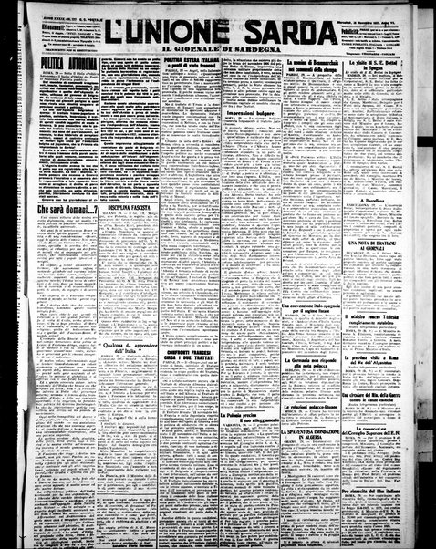 L'unione sarda : giornale settimanale, politico, amministrativo, letterario