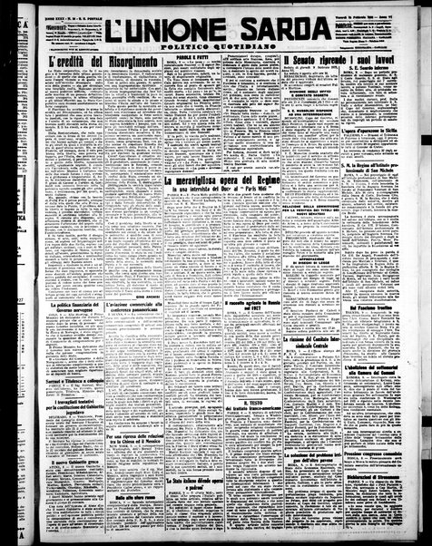 L'unione sarda : giornale settimanale, politico, amministrativo, letterario
