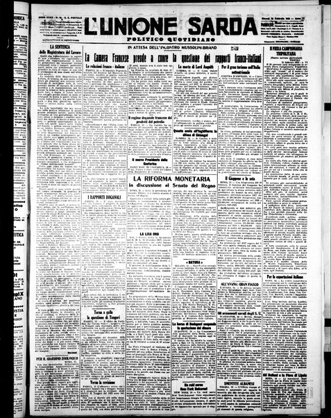 L'unione sarda : giornale settimanale, politico, amministrativo, letterario