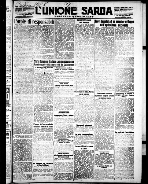 L'unione sarda : giornale settimanale, politico, amministrativo, letterario