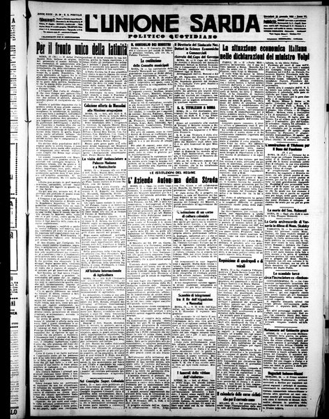 L'unione sarda : giornale settimanale, politico, amministrativo, letterario