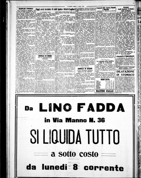 L'unione sarda : giornale settimanale, politico, amministrativo, letterario