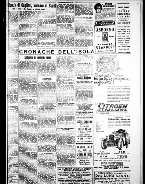 L'unione sarda : giornale settimanale, politico, amministrativo, letterario