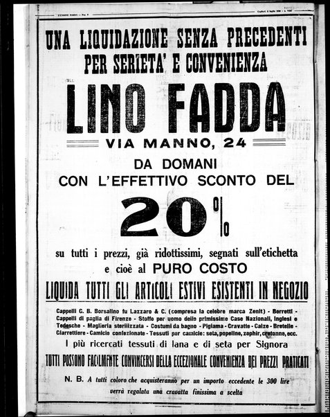 L'unione sarda : giornale settimanale, politico, amministrativo, letterario