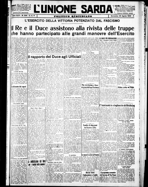 L'unione sarda : giornale settimanale, politico, amministrativo, letterario