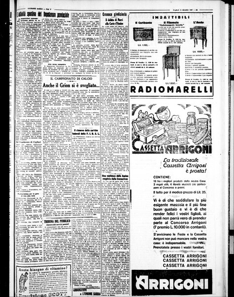 L'unione sarda : giornale settimanale, politico, amministrativo, letterario