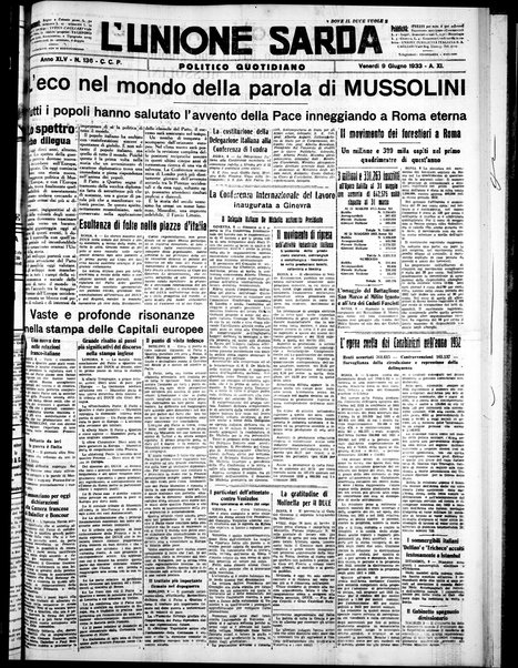 L'unione sarda : giornale settimanale, politico, amministrativo, letterario