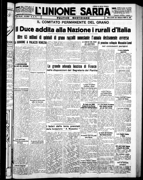 L'unione sarda : giornale settimanale, politico, amministrativo, letterario