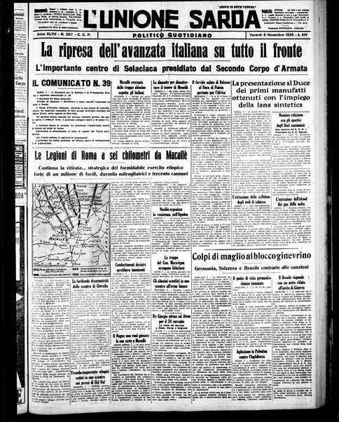 L'unione sarda : giornale settimanale, politico, amministrativo, letterario