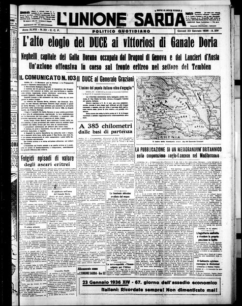 L'unione sarda : giornale settimanale, politico, amministrativo, letterario