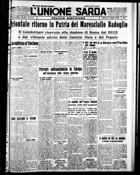 L'unione sarda : giornale settimanale, politico, amministrativo, letterario