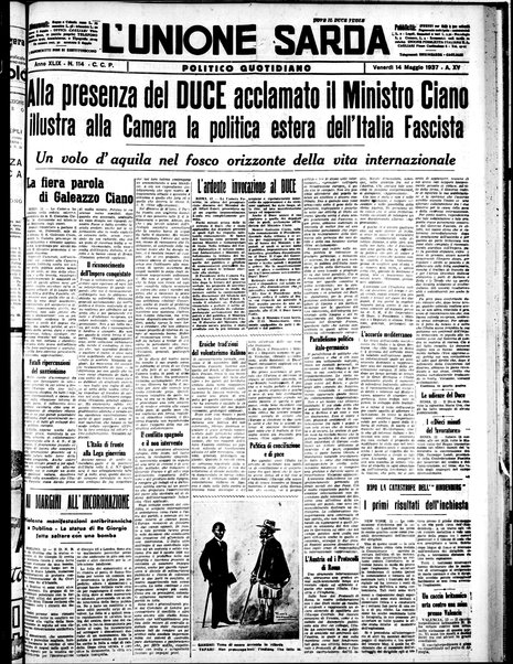 L'unione sarda : giornale settimanale, politico, amministrativo, letterario