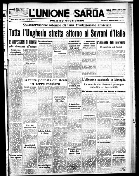 L'unione sarda : giornale settimanale, politico, amministrativo, letterario