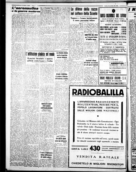 L'unione sarda : giornale settimanale, politico, amministrativo, letterario