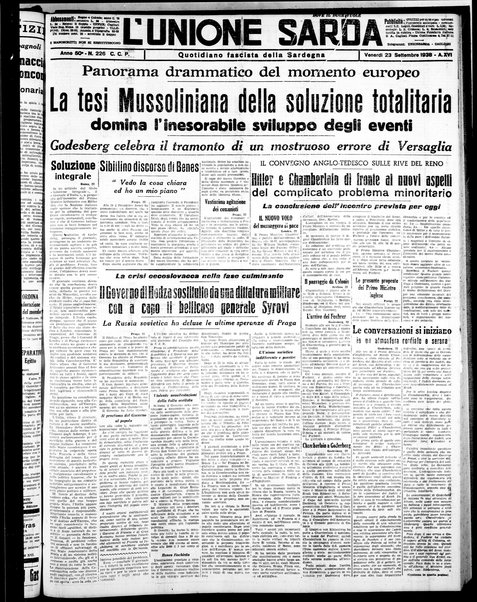 L'unione sarda : giornale settimanale, politico, amministrativo, letterario