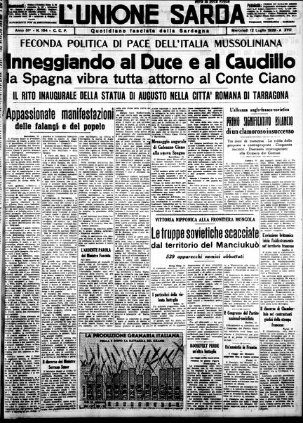 L'unione sarda : giornale settimanale, politico, amministrativo, letterario