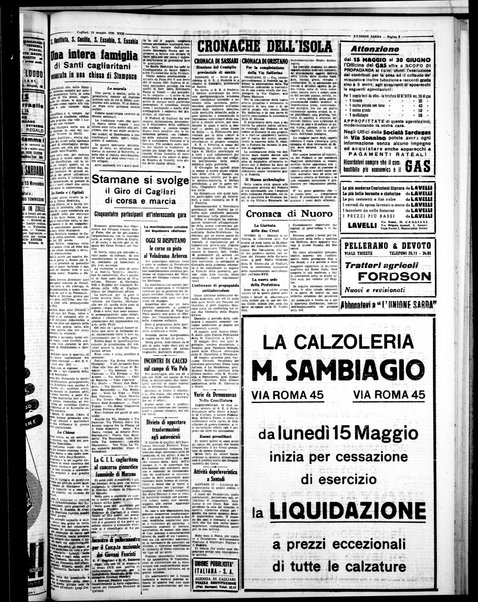 L'unione sarda : giornale settimanale, politico, amministrativo, letterario