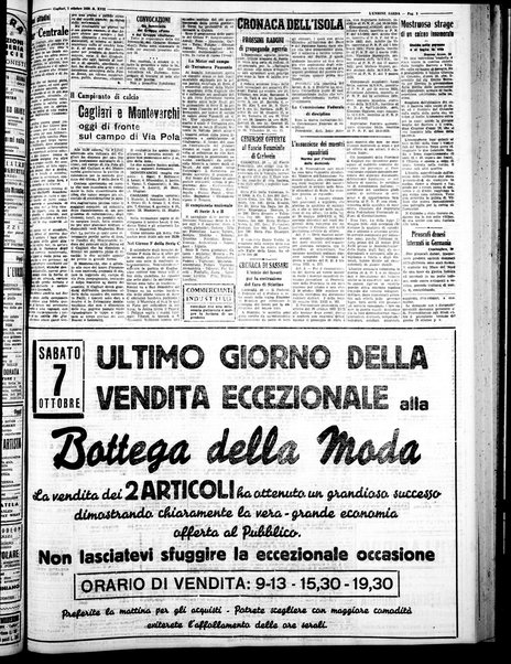 L'unione sarda : giornale settimanale, politico, amministrativo, letterario