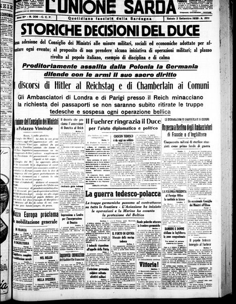 L'unione sarda : giornale settimanale, politico, amministrativo, letterario