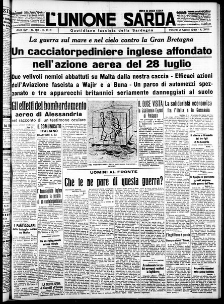 L'unione sarda : giornale settimanale, politico, amministrativo, letterario