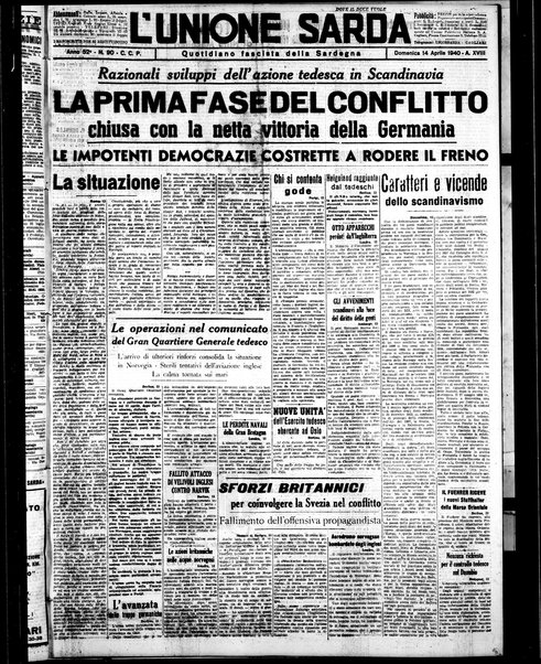 L'unione sarda : giornale settimanale, politico, amministrativo, letterario