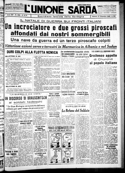 L'unione sarda : giornale settimanale, politico, amministrativo, letterario