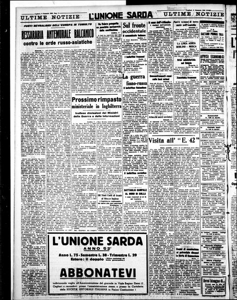 L'unione sarda : giornale settimanale, politico, amministrativo, letterario