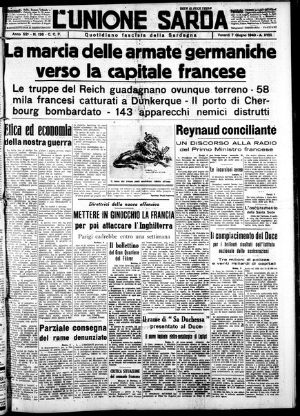 L'unione sarda : giornale settimanale, politico, amministrativo, letterario