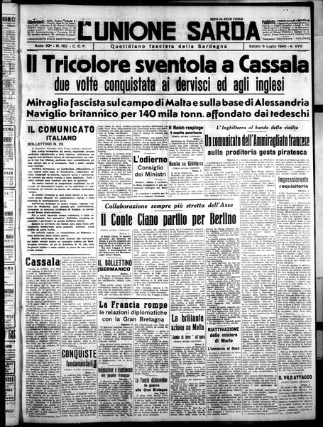 L'unione sarda : giornale settimanale, politico, amministrativo, letterario